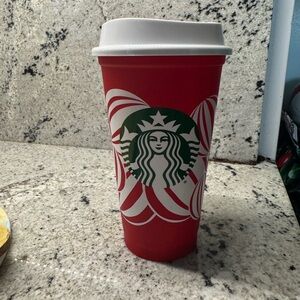 Starbucks Festive Red and White Tumbler